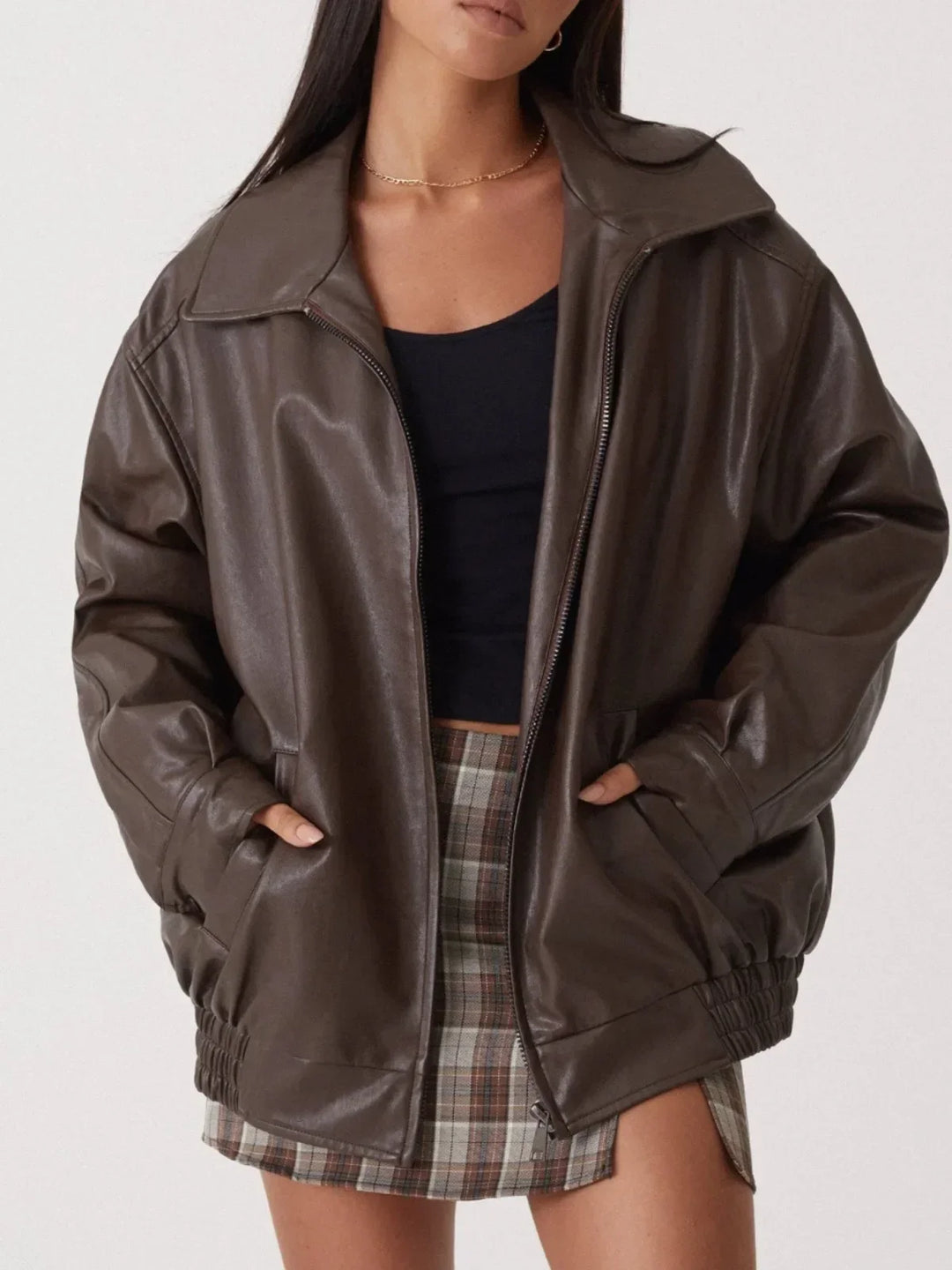 Lune London | Oversized Leather Jacket