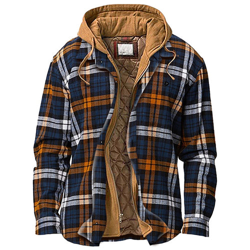 Amarae | Extra warm checkered jacket for men with hood