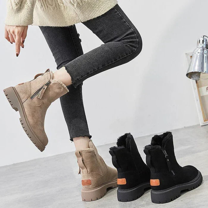 Amarae | Women's Insulated Winter Ankle Boots with Zipper