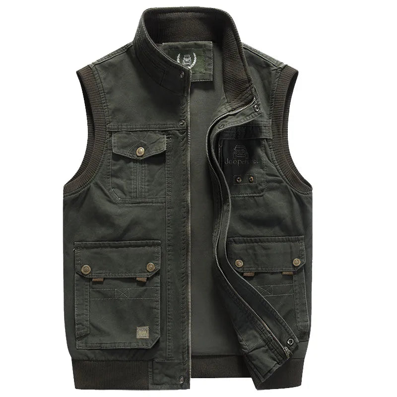 Lune London | Warm Sleeveless Zipper Jacket with Multiple Pockets