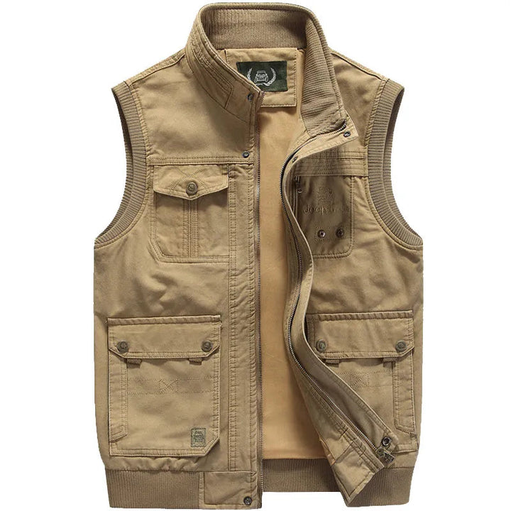 Lune London | Warm Sleeveless Zipper Jacket with Multiple Pockets