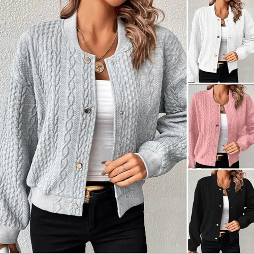Amarae | Casual jacket with high collar in jacquard