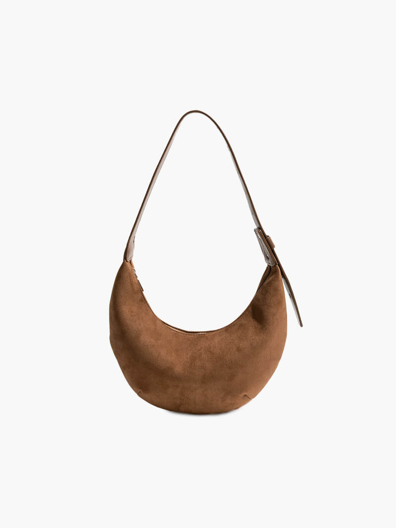 Chic Und Stil | Half-Moon Bag Made Of Suede