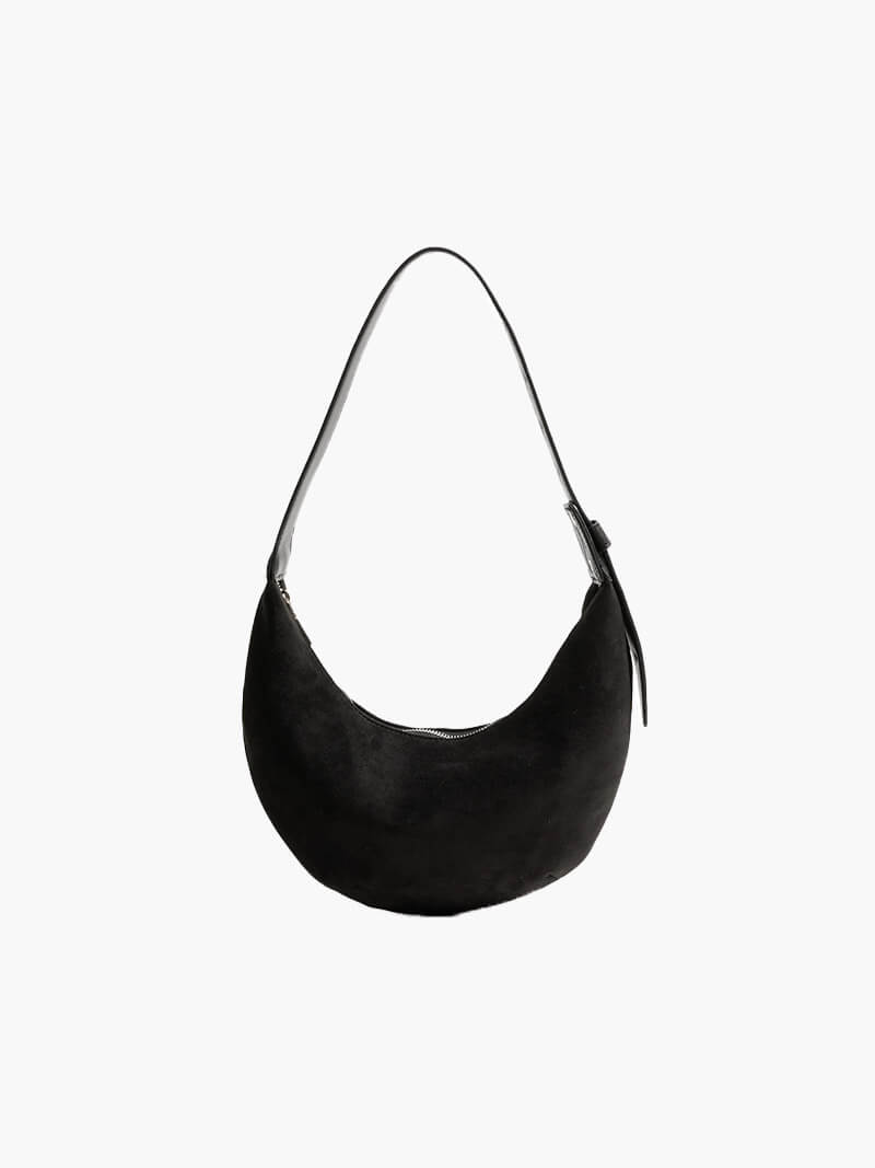 Chic Und Stil | Half-Moon Bag Made Of Suede
