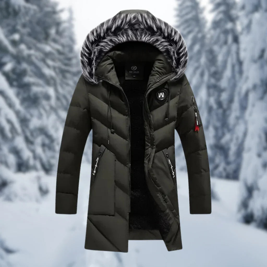 Lune London | Jacket - Quilted Plus Size Fit - Hood with Faux Fur - Mid-Length - Ribbed Cuffs