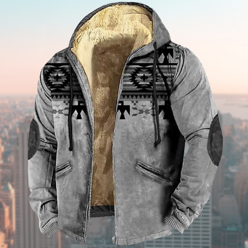 Amarae | Hooded Jacket with Tribal Print