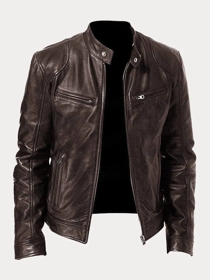 Amarae | Casual Leather Jacket: Timeless Style and Comfort