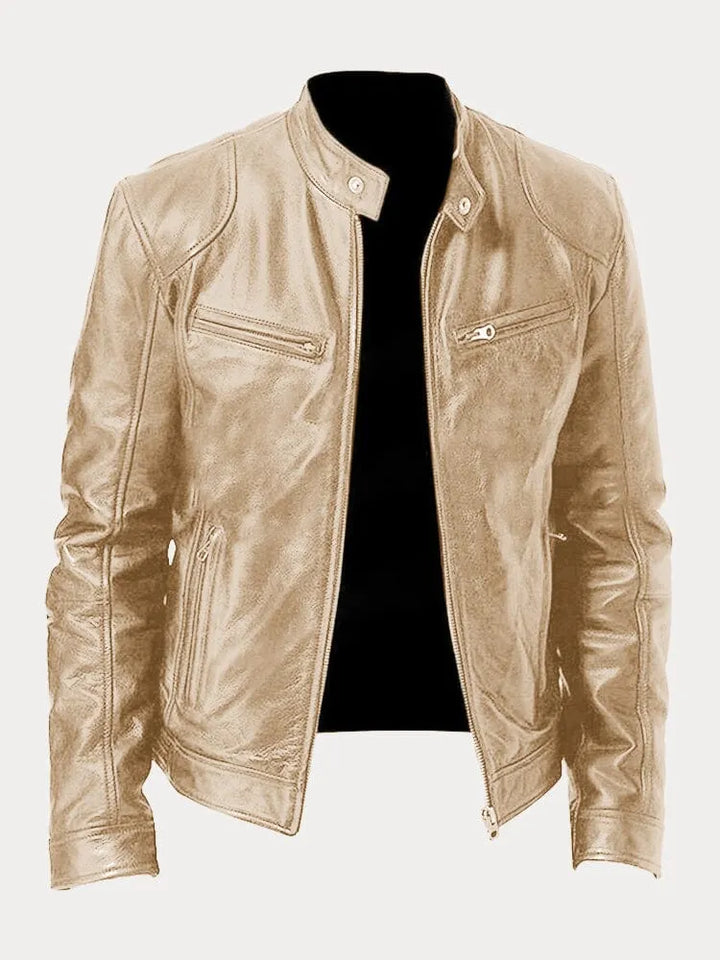 Amarae | Casual Leather Jacket: Timeless Style and Comfort
