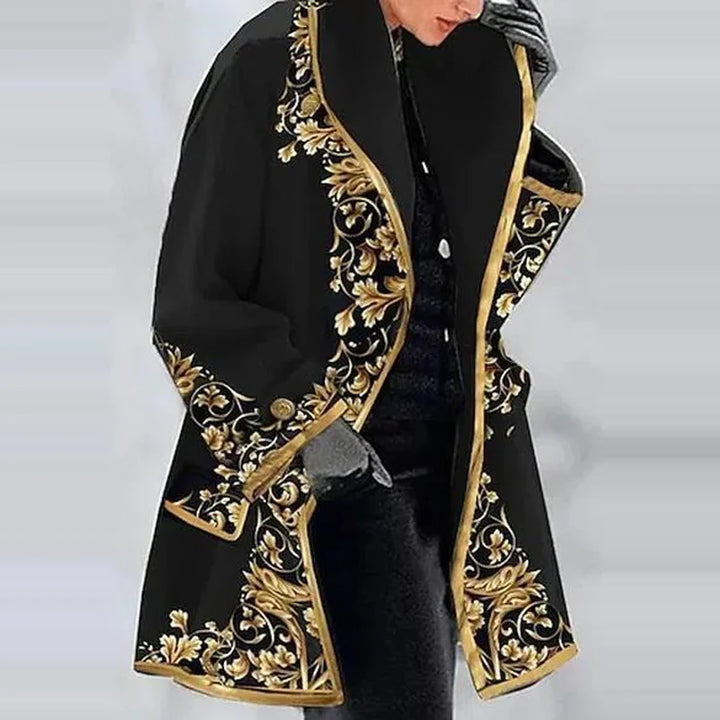 Lune London | Women's floral jacquard kimono coat for elegant layering