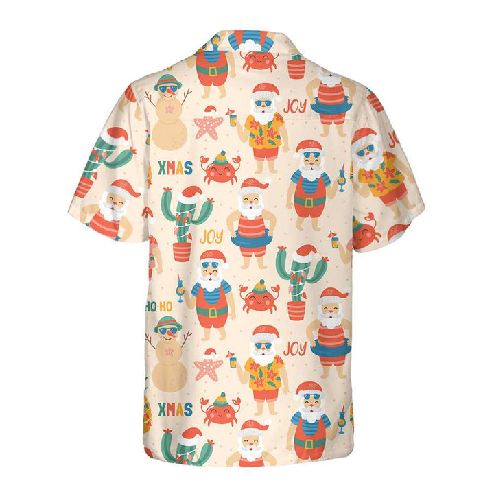 Lune London | Santa Claus Hawaiian shirt on the beach, funny Christmas shirt, gift for Christmas