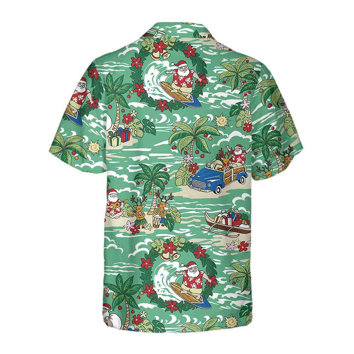 Lune London | Hawaiian shirt Santa In Hawaii, funny Christmas shirt, best gift for Christmas