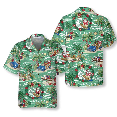 Amarae | Hawaiian shirt Santa In Hawaii, funny Christmas shirt, best gift for Christmas