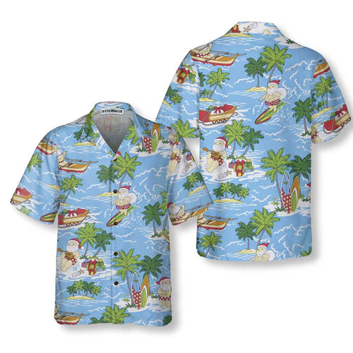 Amarae | Tropical Hawaiian Christmas Santa Sailing T-shirt, Fun Santa Claus T-shirt, Best gift for Christmas