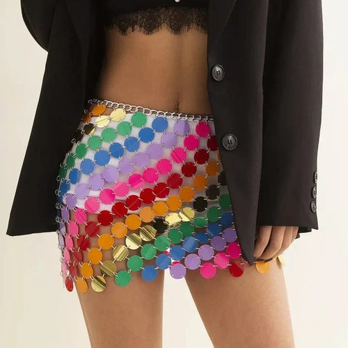 Amarae | Shiny Sequin Mini Skirt