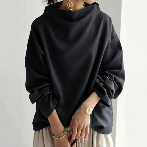 Amarae | Elegant Loose-Fit Turtleneck Blouse