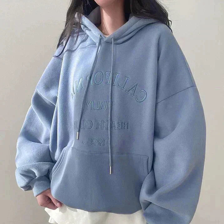 Lune London | Oversized Women's Hoodie With Embroidery