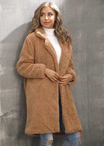 Amarae | Teddy Coat - Soft and Warm - Oversized Cut - Open Front - Long Sleeves