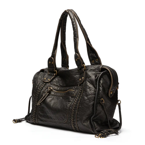 Amarae | Obsidian Luxury Black Leather Handbag