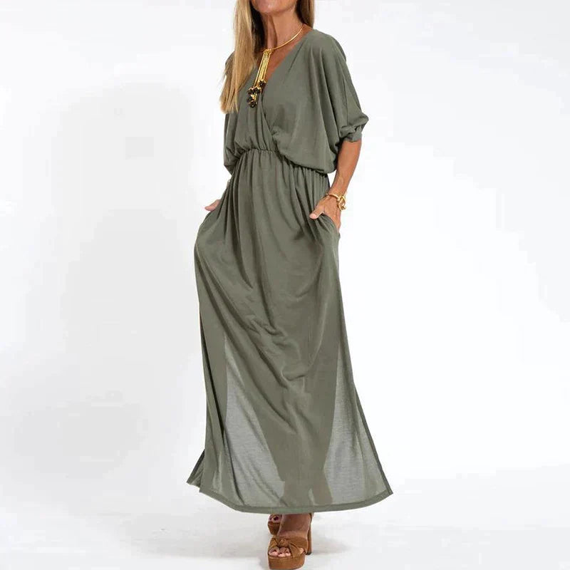 Lune London | Elegant Boho Maxi Dress with Waistband