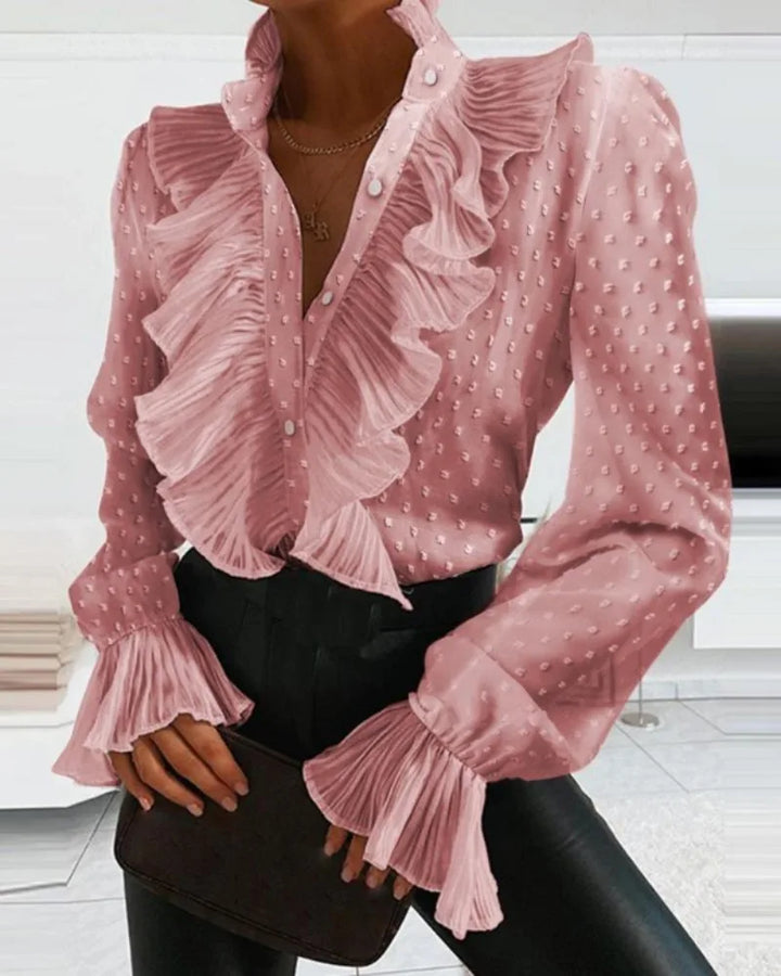 Lune London | Gathered Blouse with Long Sleeves