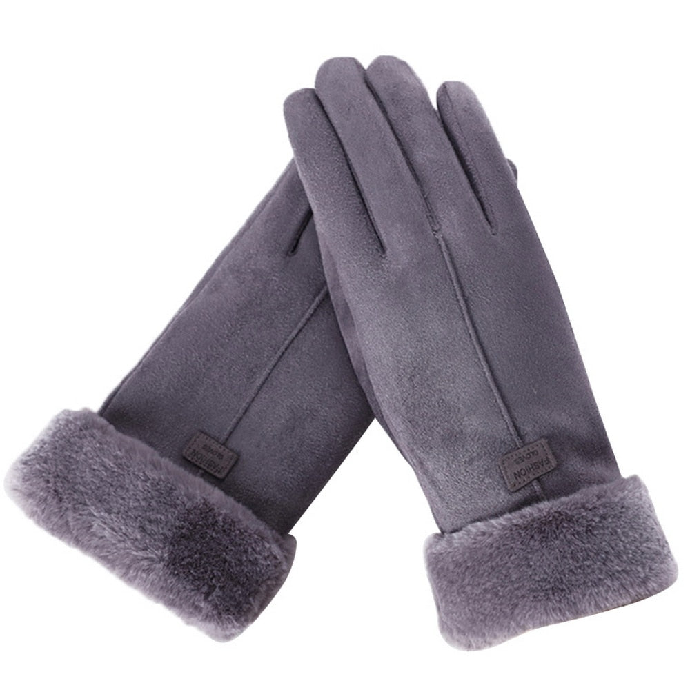 Amarae - Chic and Stylish Winter Furry Gloves for Women