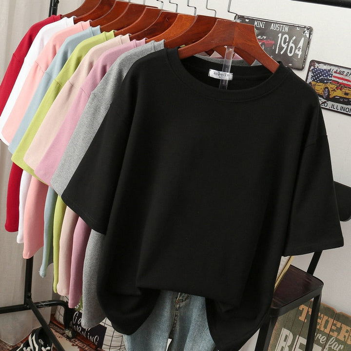 Amarae | Cozy Cotton Basic: Plus-Size T-Shirt for Women