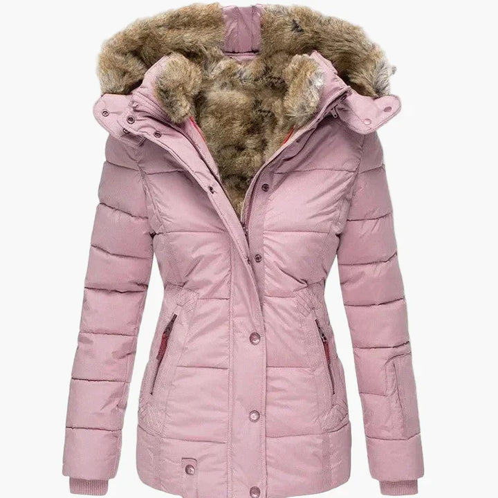 Lune London | Winter jacket with hood and faux fur trim - Stylish and fitted outdoor jacket for cold days