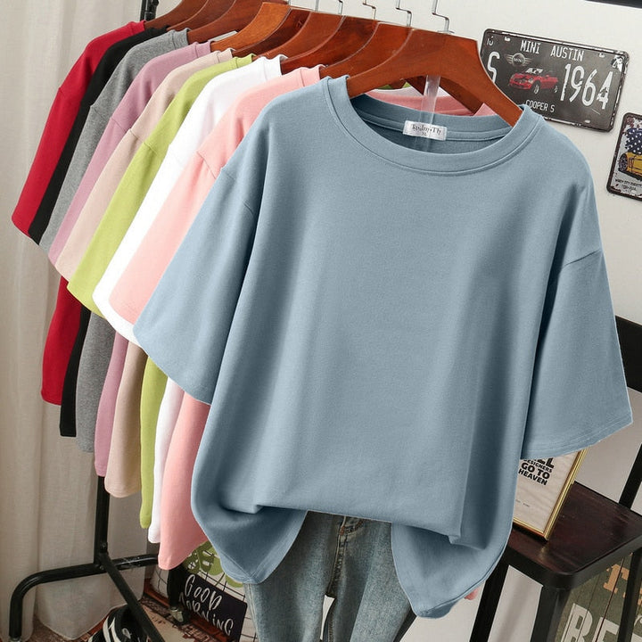 Amarae | Cozy Cotton Basic: Plus-Size T-Shirt for Women