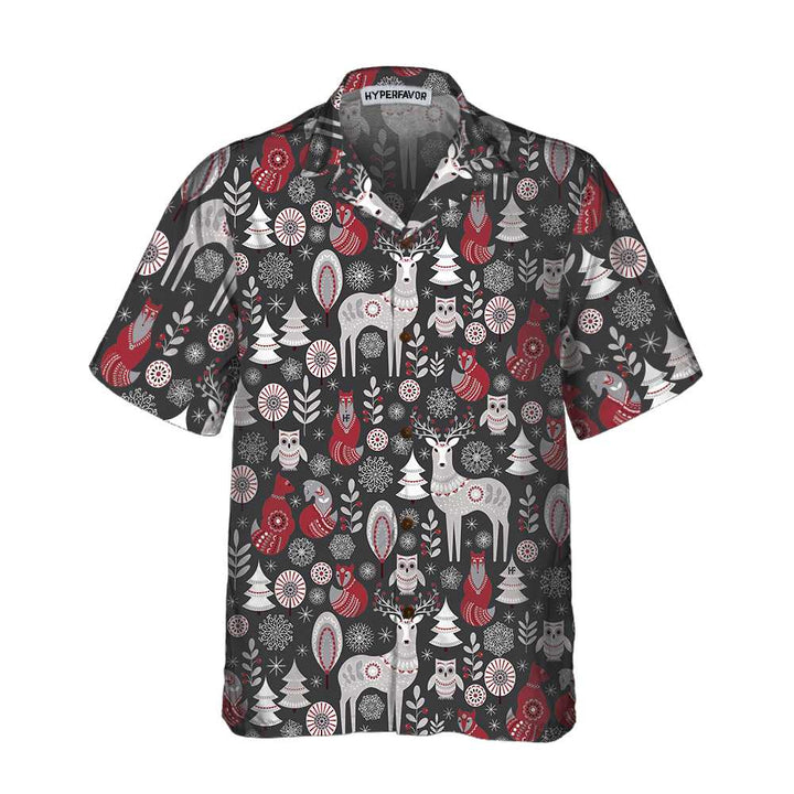 Lune London | Hawaiian shirt Scandinavian forest animals, Cool Christmas shirt for men and women