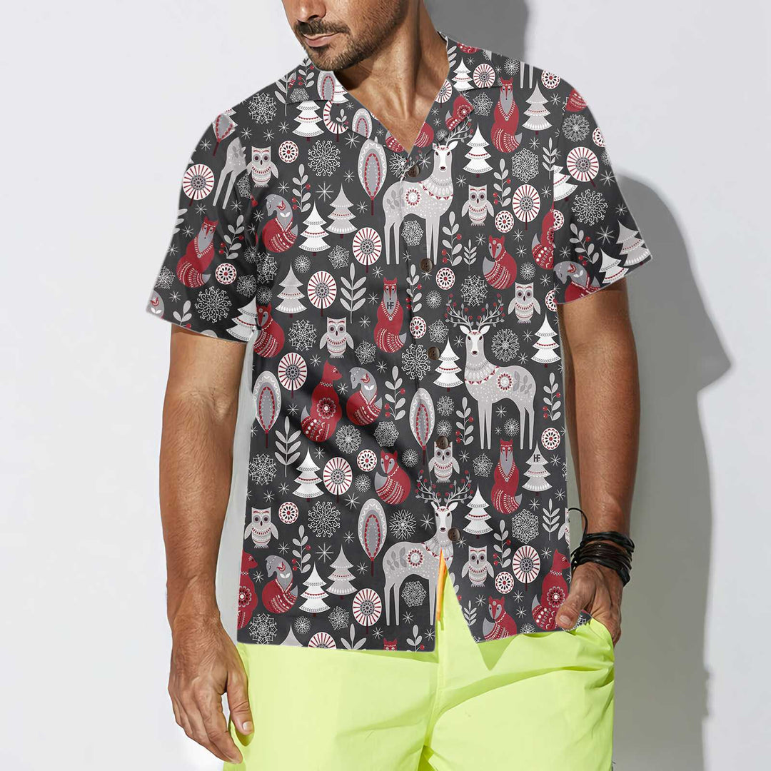 Lune London | Hawaiian shirt Scandinavian forest animals, Cool Christmas shirt for men and women
