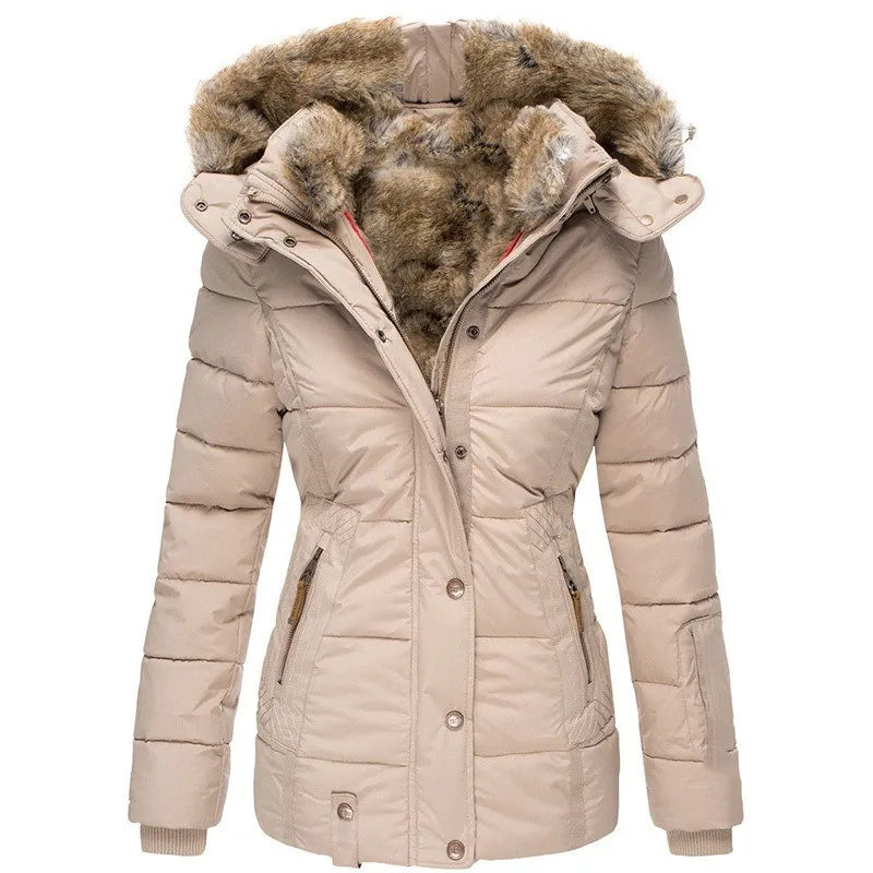 Amarae | Women's jacket with collar and fur