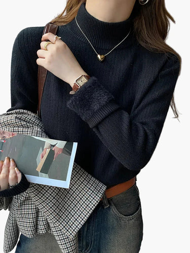 Amarae | Basic Knitted Turtleneck Sweater with Long Sleeves for Everyday and Office