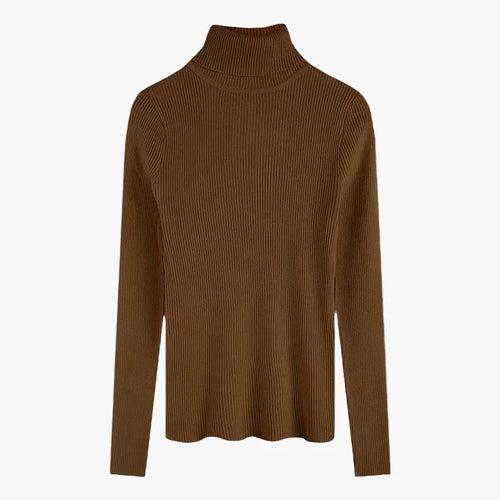 Amarae | Basic ribbed turtleneck sweater with long sleeves - Versatile autumn and winter look