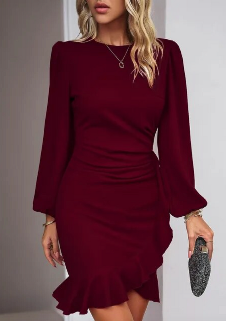 Lune London | Bodycon Dress with Ruffle Hem