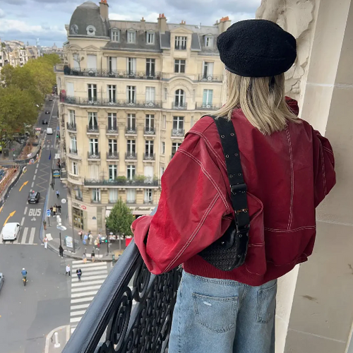 Amarae | Oversized leather jacket