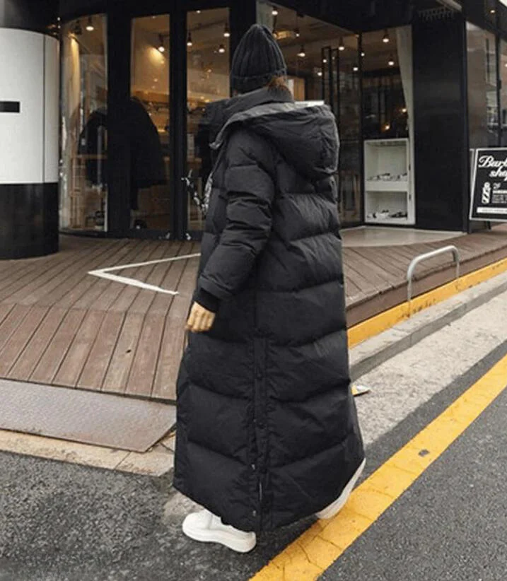 Amarae | Long Down Jacket with Hood for Women