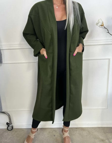 Lune London | oversized coat with seams and transparent pockets