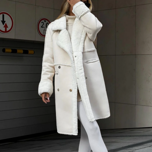 Amarae | elegant long fleece coat for women