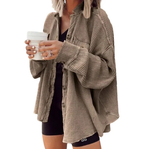 Amarae | irregular hoodie jacket in corduroy
