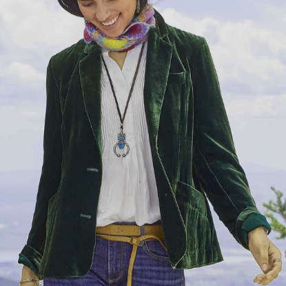 Lune London | Vintage Fashion Blazer Jacket Made Of Velvet