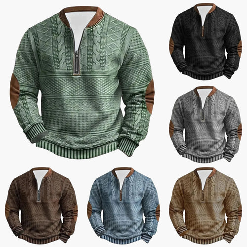 Amarae | Casual outdoor sweater with high collar and zipper - Trendy sweatshirt for everyday and leisure