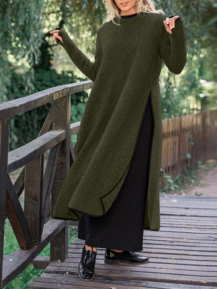 Lune London | Long Split Midi Dress In Relaxed Fit