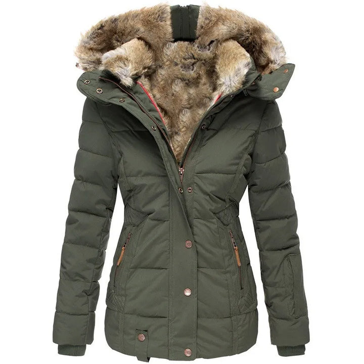 Amarae | Women's jacket with collar and fur