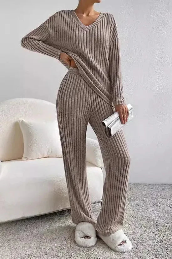 Amarae | Women's Ribbed Two-Piece Loungewear Set