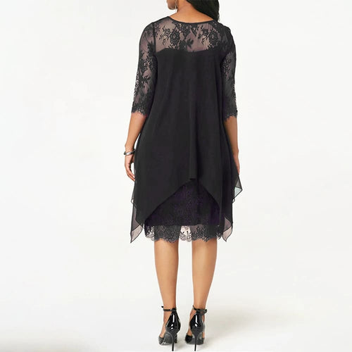 Chic Und Stil | Plus Size Elegant Midi Dress