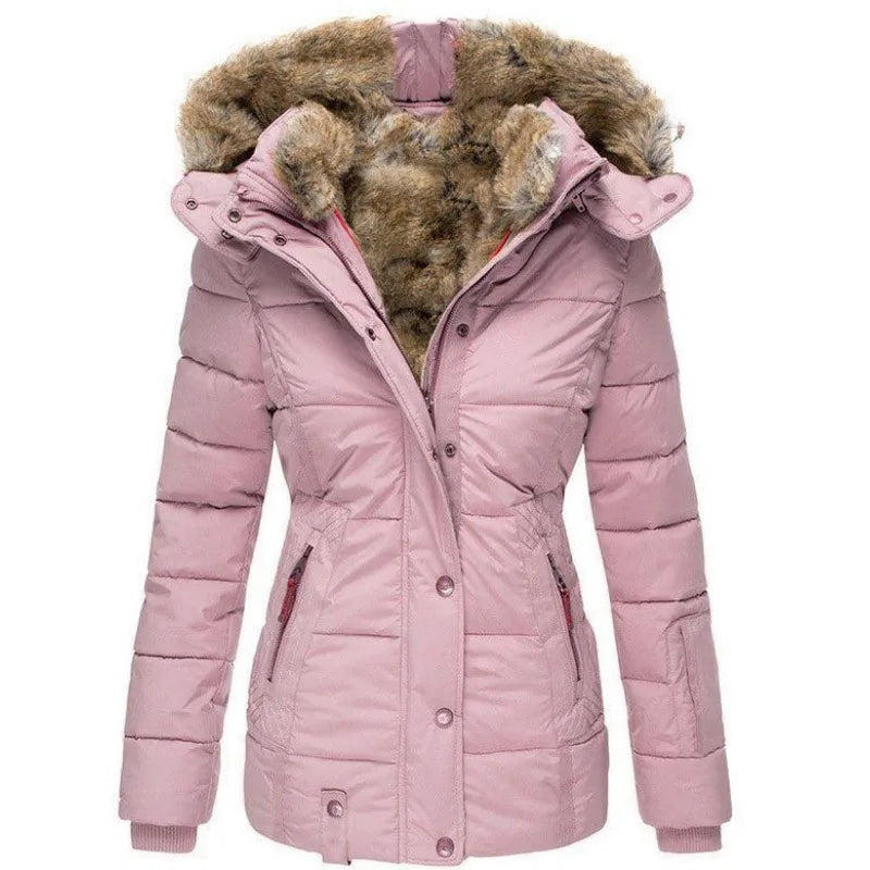 Amarae | Women's jacket with collar and fur