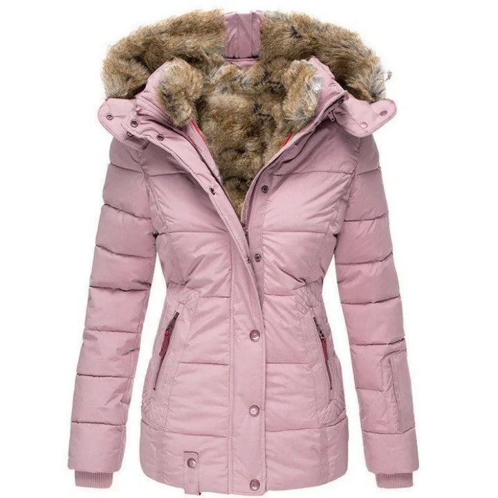Amarae | Women's jacket with collar and fur