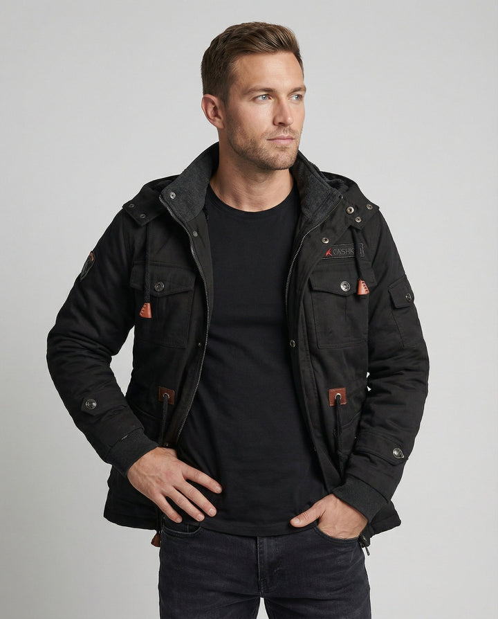 Men's winter jacket made of polyester with stylish design & warming lining | Amarae