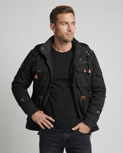 Men's winter jacket made of polyester with stylish design & warming lining | Amarae
