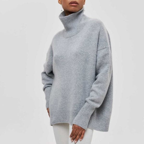 Lune London | Turtleneck Sweater - Oversized Fit - Soft Knit - Short Sleeves